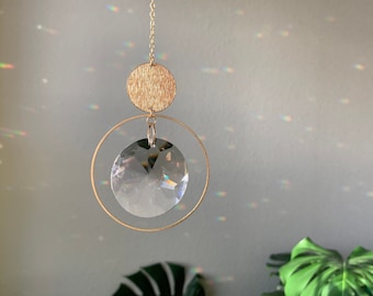 Suncatcher, Rainbow Maker, Dopamine Decor, Crystal Prism Sun Catcher, Light Catcher, Feng Shui Decor, Hanging Crystal Suncatcher