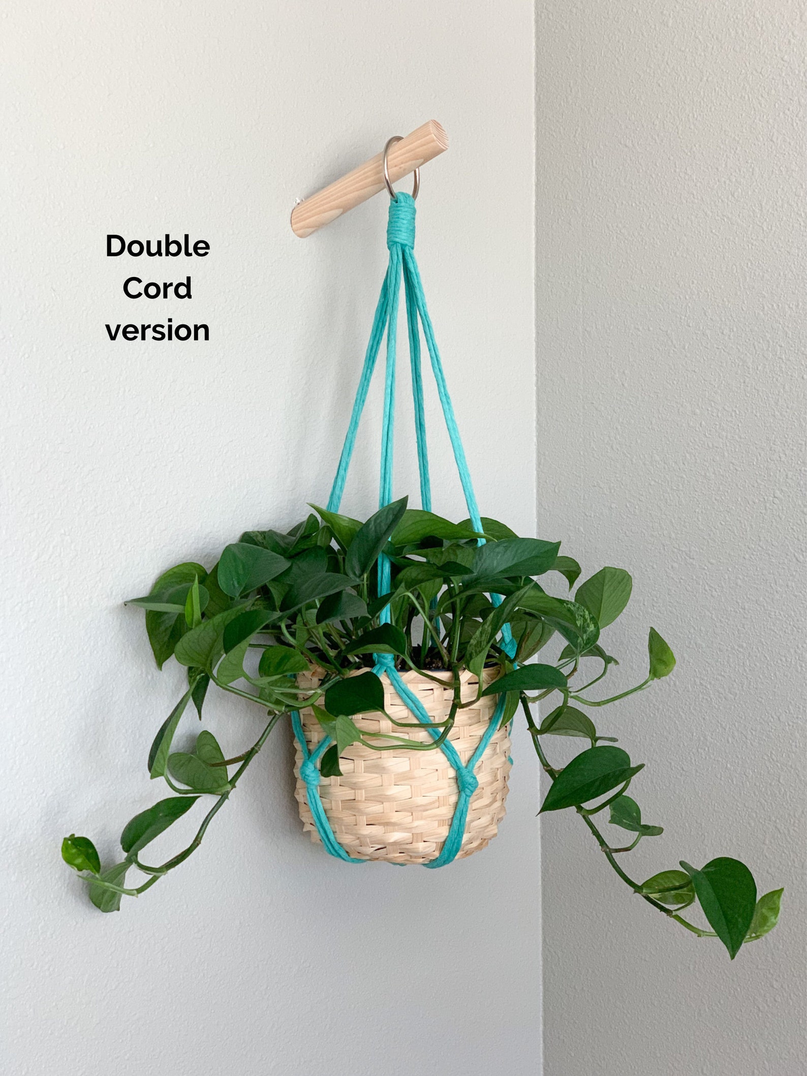 Simple No Tassel Macrame Plant Hanger No Tail Plant Hanger Etsy