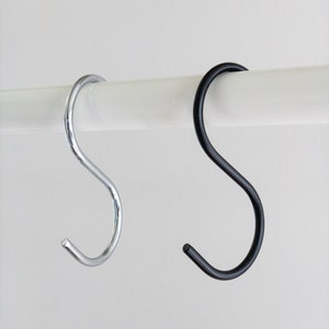 Metal S shaped hook for hanging plants