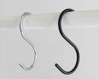 Metal S shaped hook for hanging plants
