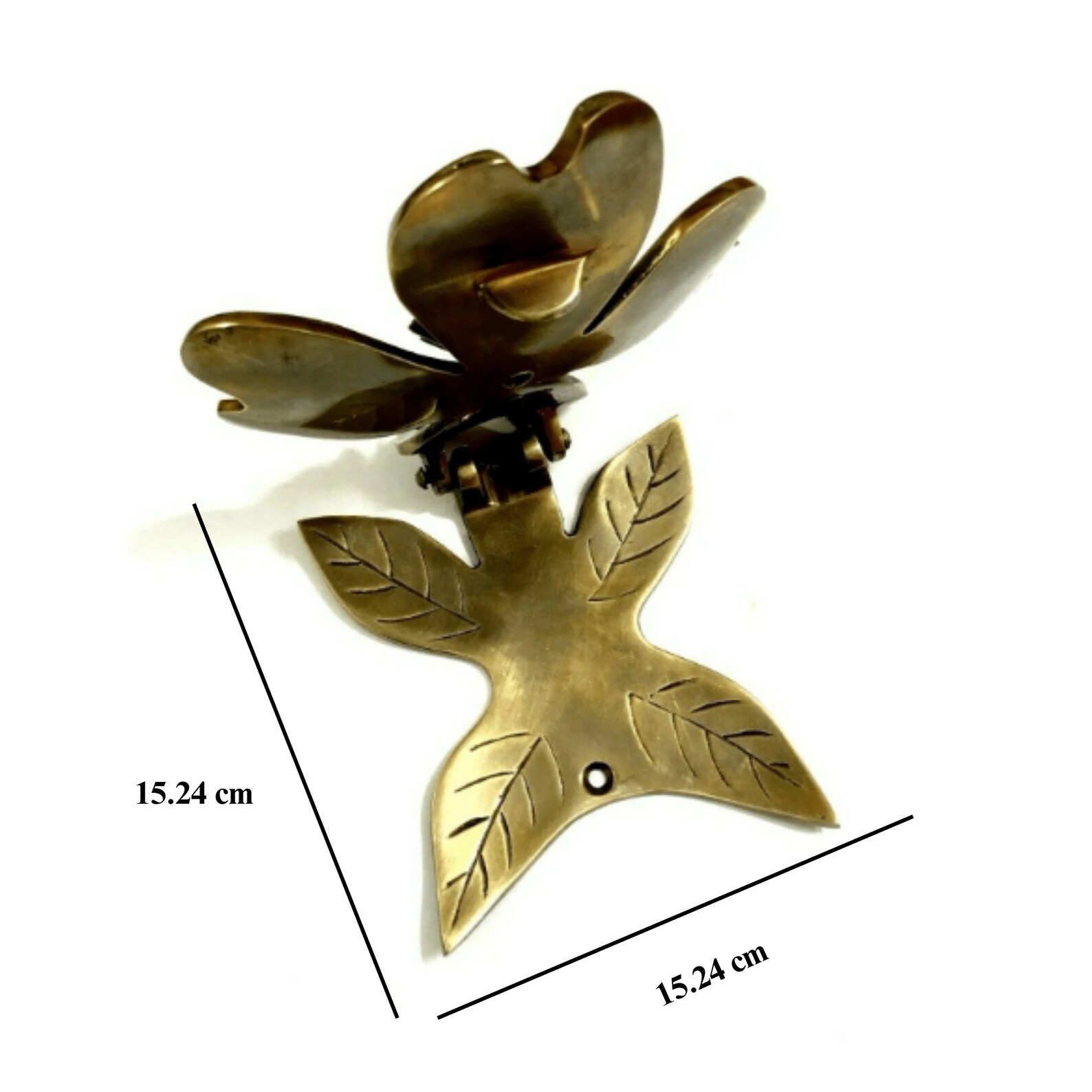 Unique Brass Flower Door Knocker Antique Nautical Home Etsy