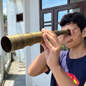 Personalized Brass Working Telescope, Engraved Spyglass, Vintage Maritime Steampunk Present, Gift For Him