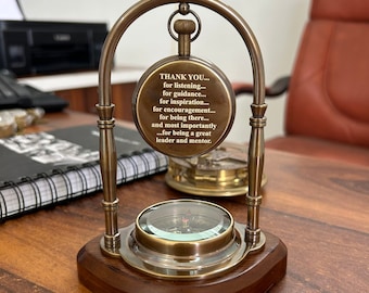 Retirement Gifts for Men and Women, Personalized Engraved Desk Clock, Happy Retirement Gift, Teacher Retirement Gift, Keepsake Gift