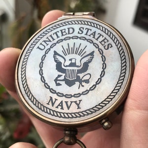 U.S Navy Gift , Personalized Navy Gift, Navy brass Compass, United States Graduation Navy Gift, 20th anniversary of service us navy
