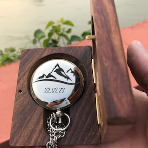 Adventure Gift, Silver Handmade Compass, Groomsmen Gift, Couple Gift, Son Birthday Gift, Graduation Gift, Graduation Gift, Keepsake Gift