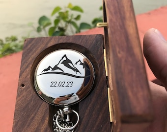 Adventure Gift, Silver Handmade Compass, Groomsmen Gift, Couple Gift, Son Birthday Gift, Graduation Gift, Graduation Gift, Keepsake Gift