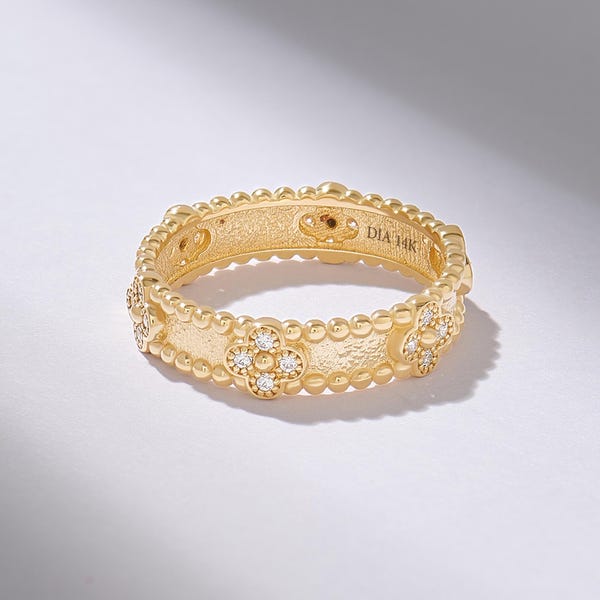 14k Solid Gold Kreuz Ehering Frauen Pave Diamant Band Ringe Einzigartige Eternity Bands Gelbgold Ehe Ring