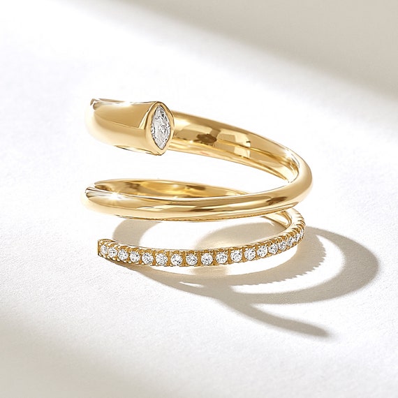 Spiral diamond ring designs sale