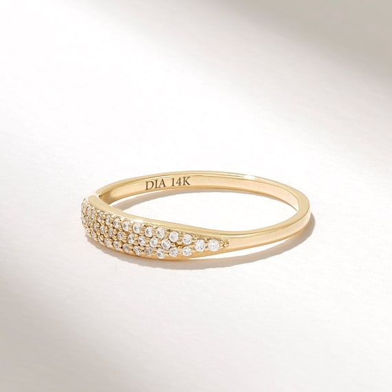 Pave diamond hotsell pinky ring