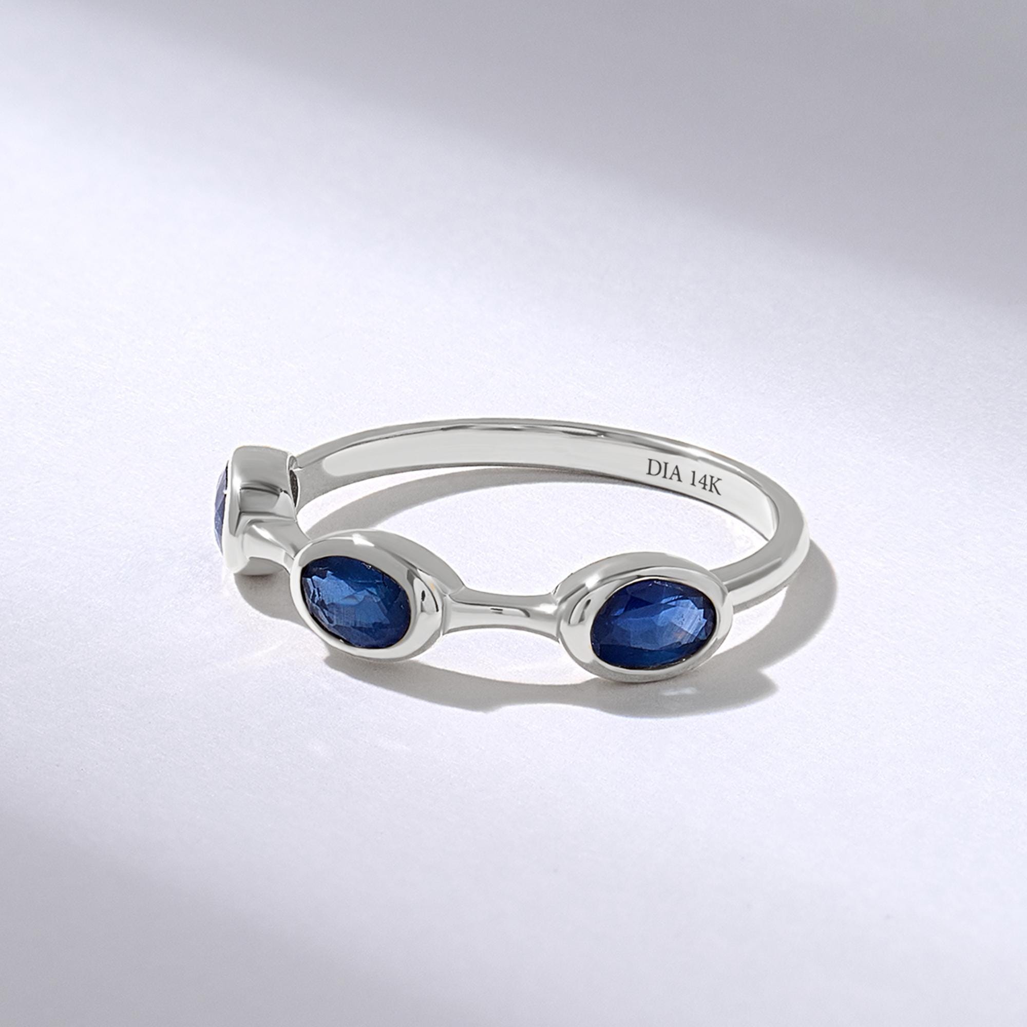 Anello Donna In Argento Con Zaffiro Blu - Elegante E Raffinato Per Ogni Occasione - Foto 4