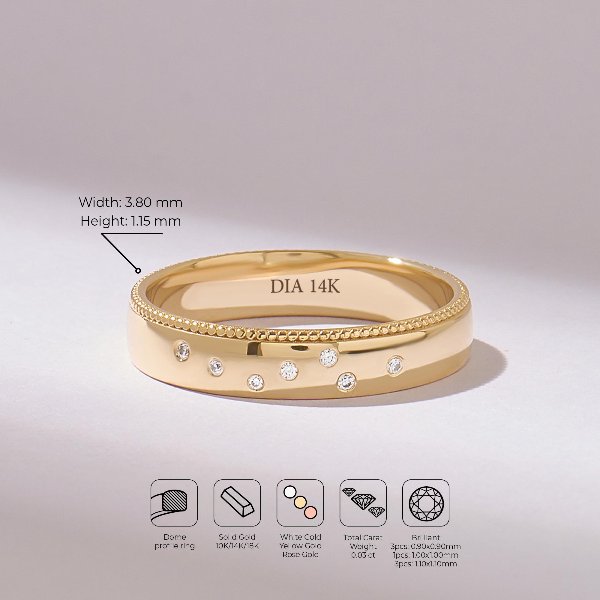 14k 2-Ton Weiß & Rosegold Band (8 Mm) | KLASSISCHE HAUBE | Poliert | Komfort Passform | Herren Damen Ehering Innen