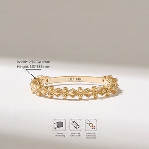 Anello Croce In Oro Massiccio 14K O 18K - Non Rotante - Rosa, Bianco, Giallo - Made In Korea
