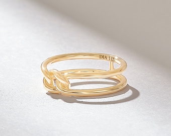 Celine knot cheap double ring