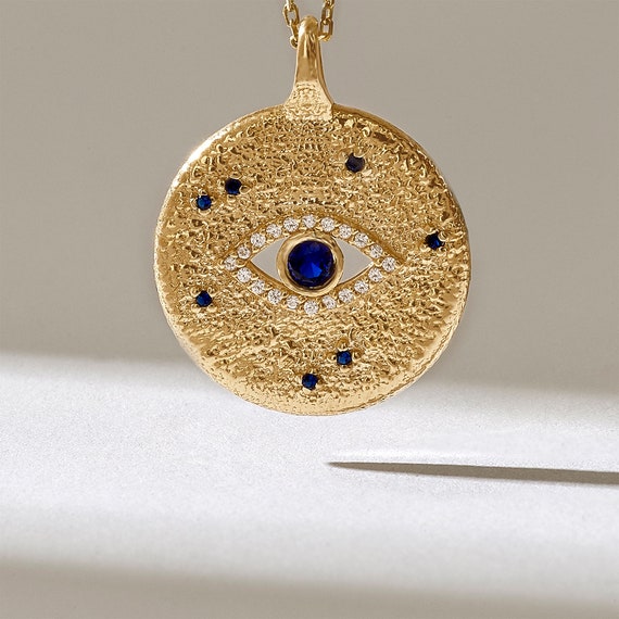 Blue Evil Eye Celebrity CZ Blue Eye Necklace Third Eye Design In Silver And  Gold Perfect Birthday Gift From Visonjewelry, $4.99 | DHgate.Com