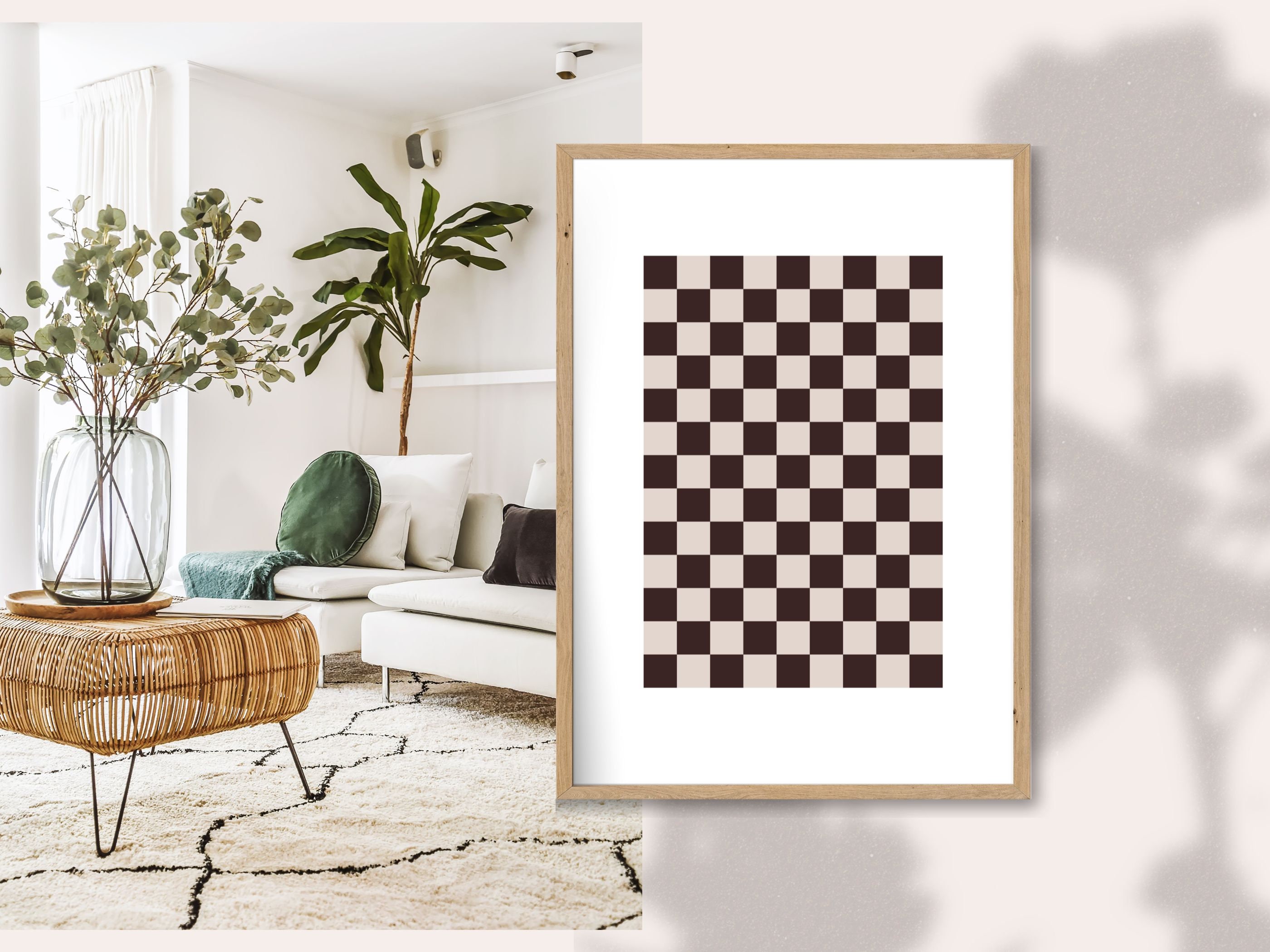 Black And White Checkerboard Wall Art & Décor