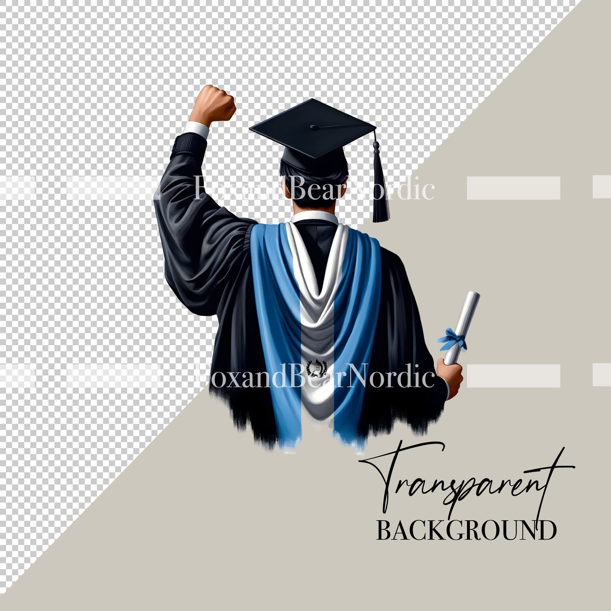 Guatemalan Graduation PNG Graduation Clipart Graduation Boy PNG Clipart for Graduation Cap Topper Guatemala Flag Latino Graduation 2026 image 3