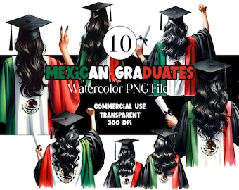 Mexican Graduation PNG Graduation Clipart Graduation Girl PNG Clipart for Mexican  Graduation Cap Topper Mexican Flag Commercial Use