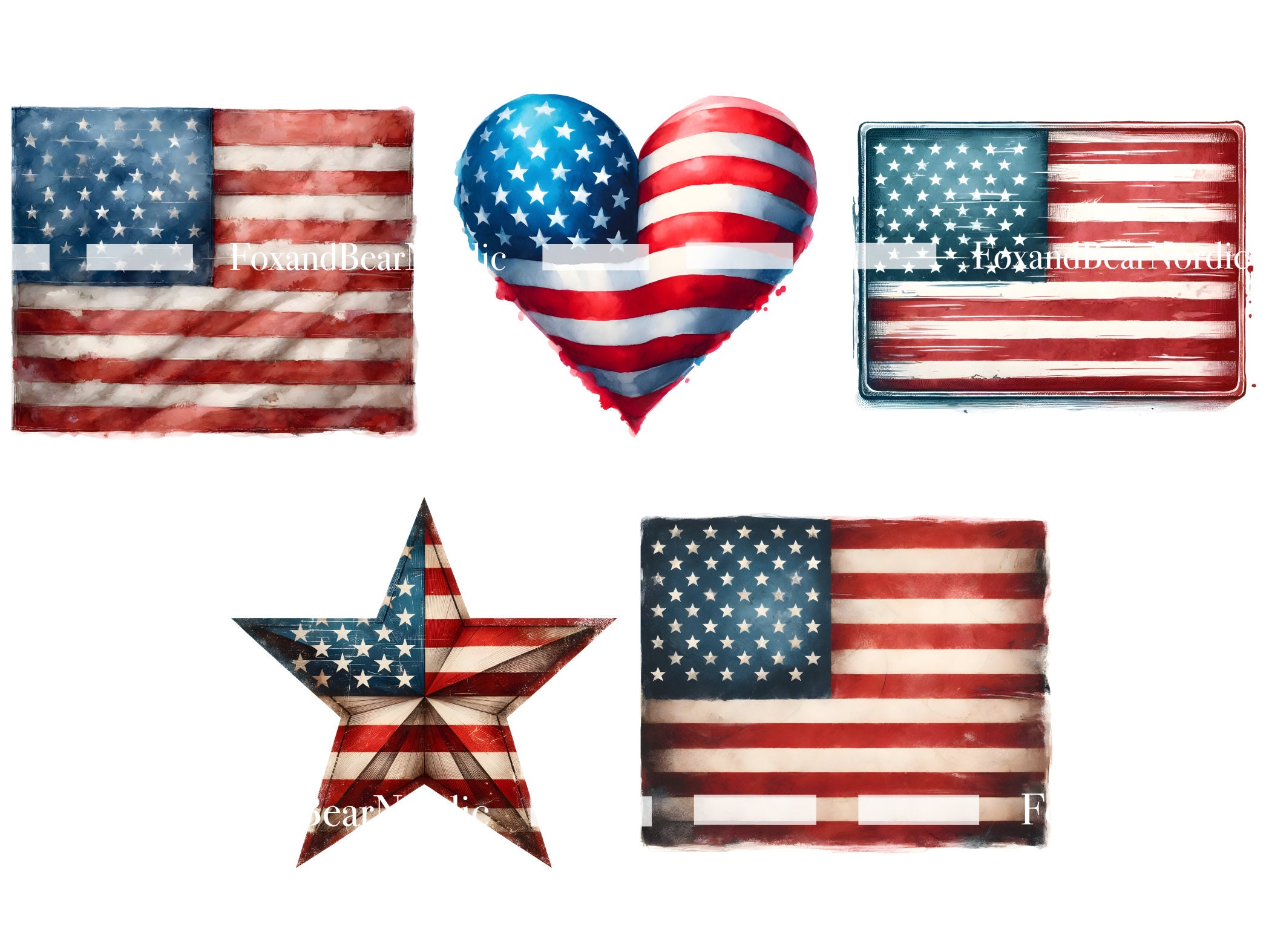 American Flag PNG Fourth 4th of July PNG Usa PNG Freedom Patriot 4th of July Decor United States WayWatercolor Clipart Commercial Use image 7