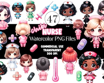 RN Enfermera PNG Chibi Clipart Kawaii Chibi Muñeca Enfermera Clipart Chica Negra Clipart Enfermera Planificador Enfermeras Negras Enfermera Gráficos Lindo Uso Comercial