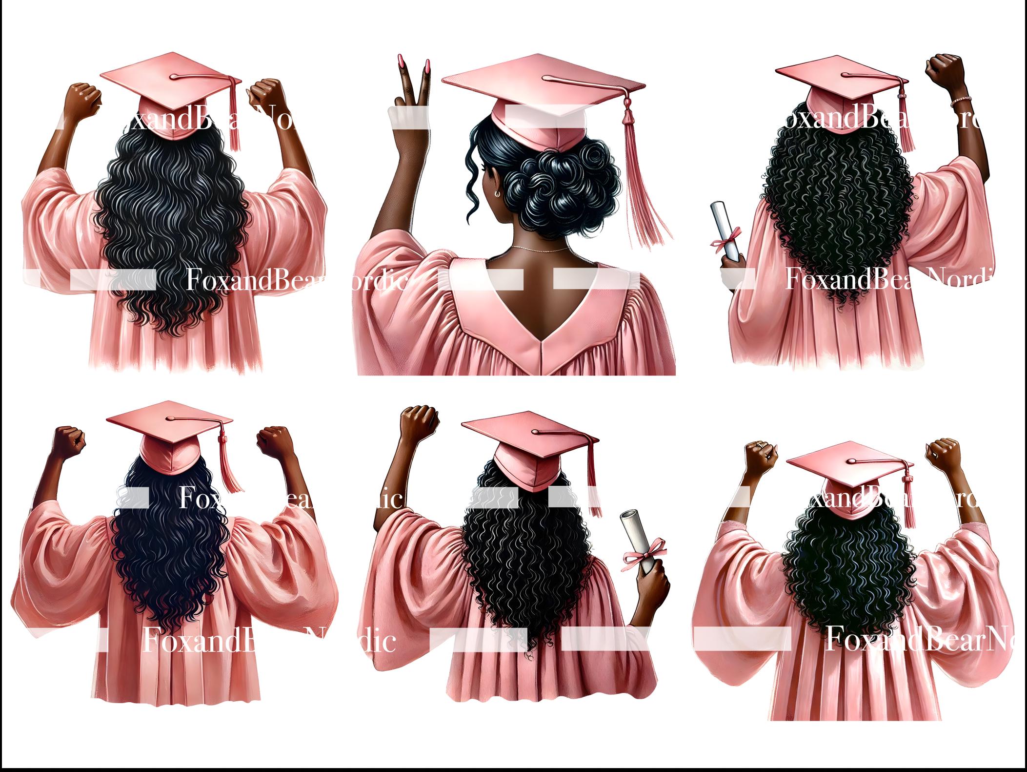 Watercolor Graduation Black Girl PNG Nurse Graduation Clipart Graduation Girl PNG Black Woman Graduation Cap Senior 2026 PNG Commercial Use image 4