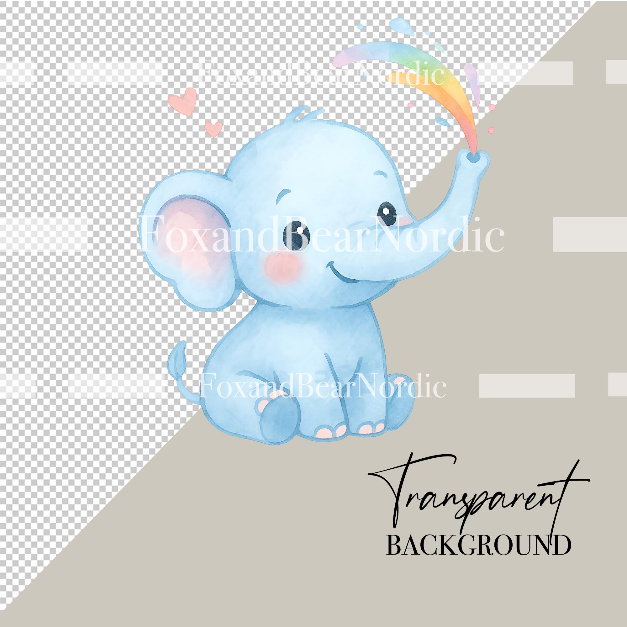 Kawaii Jungle Animals Clipart | 25 PNG Cute Safari Animals | Baby Shower, Nursery Decor, Kids Printables Birthday Zoo Animal PNG image 3