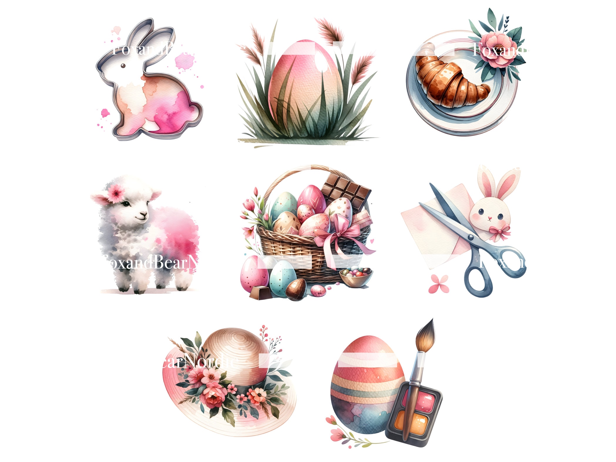 Easter Bucket List Digital Planner Icons Clipart Easter PNG To Do List Icons Clip Art Watercolor Clipart Commercial Use Digital Stickers image 8
