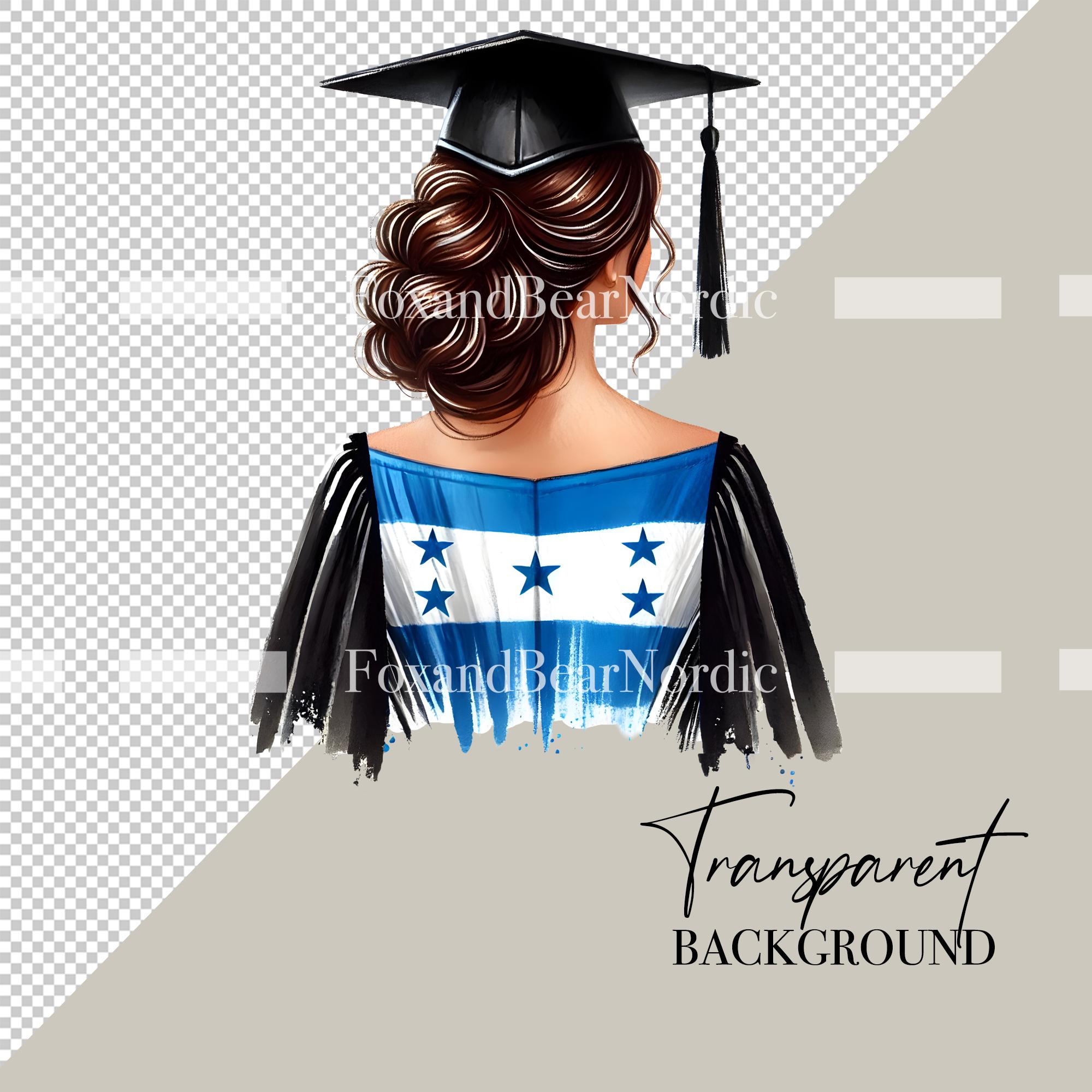 Honduran Graduation PNG Graduation Clipart Graduation Girl PNG Clipart for Graduation Cap Topper Honduras Flag Hispanic Graduation 2026 image 3