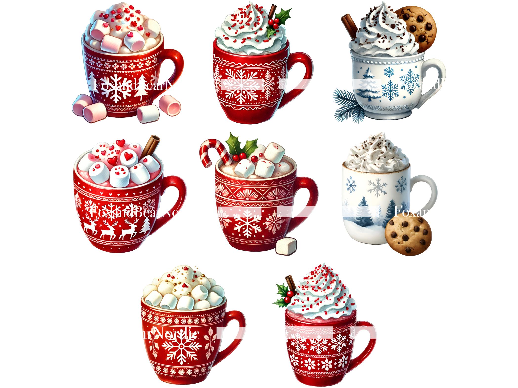 Cozy Drinks Clipart Hot Cocoa Cozy Christmas Coffee Mug PNG Watercolor Clipart Coffee PNG Coffee Cups PNG Coffee Cup Clipart Commercial Use image 7