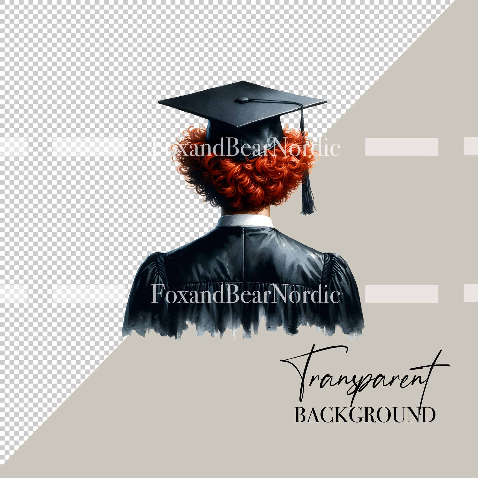 Watercolor Graduation PNG Doctor Graduation Clipart Graduation 2026 Clipart Graduation Cap Clipart Male Graduation Commercial Use 2026 image 3