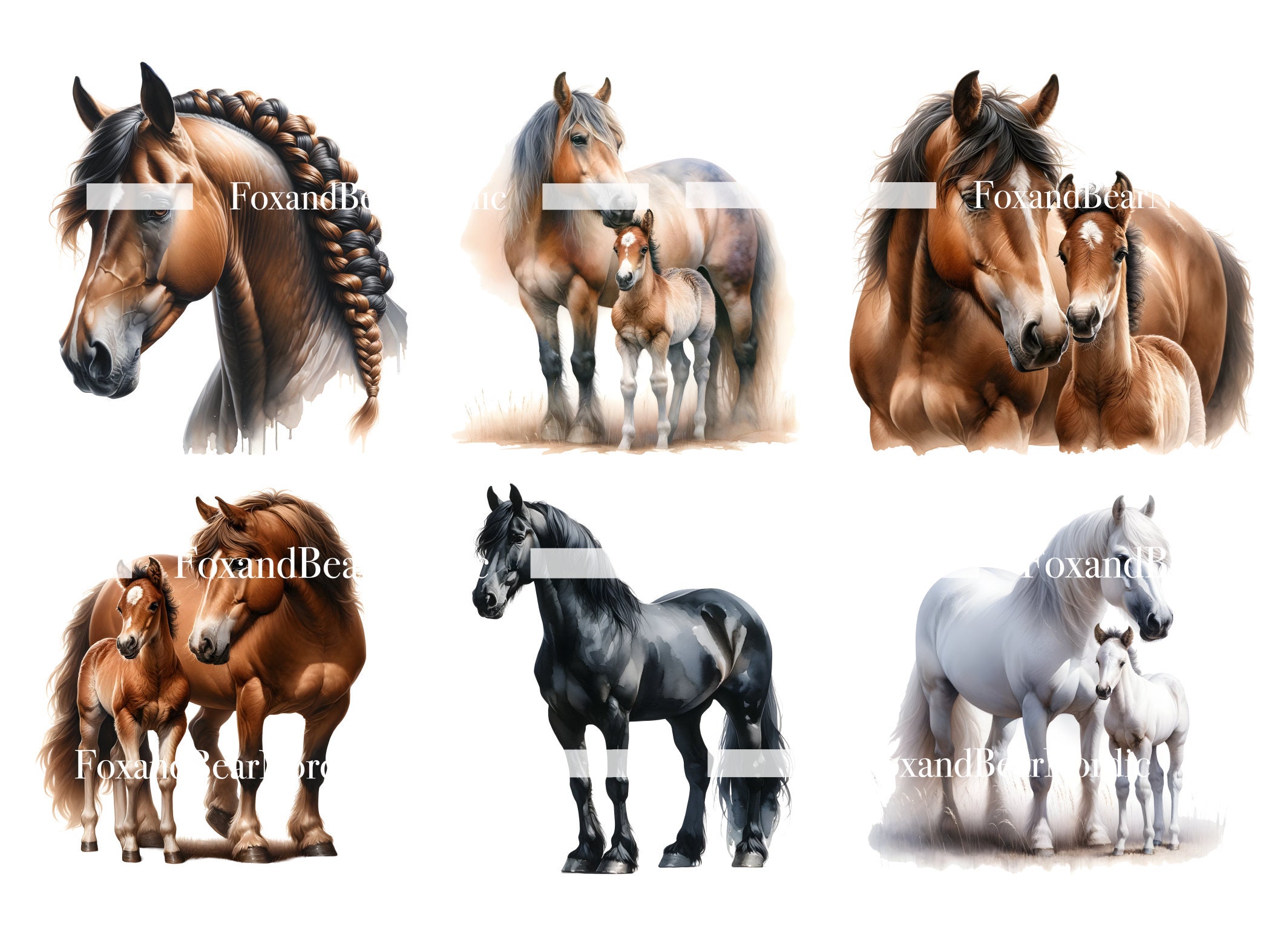 Watercolor Horse Clipart Horse Illustration Horse PNG Running Horse Animal Clipart PNG Watercolor Clipart Watercolor Clip Art Commercial Use image 8