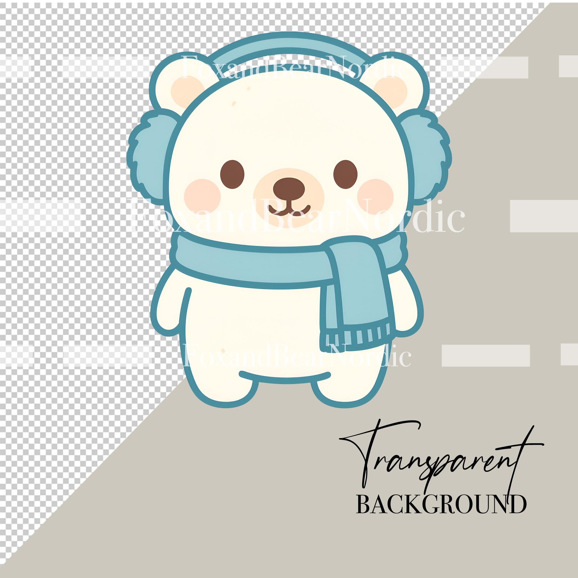 Kawaii Winter Clipart PNG Bundle | Cute Snowmen, Mugs, Penguins & Mittens | Pastel Frosty Friends Sublimation PNG image 3