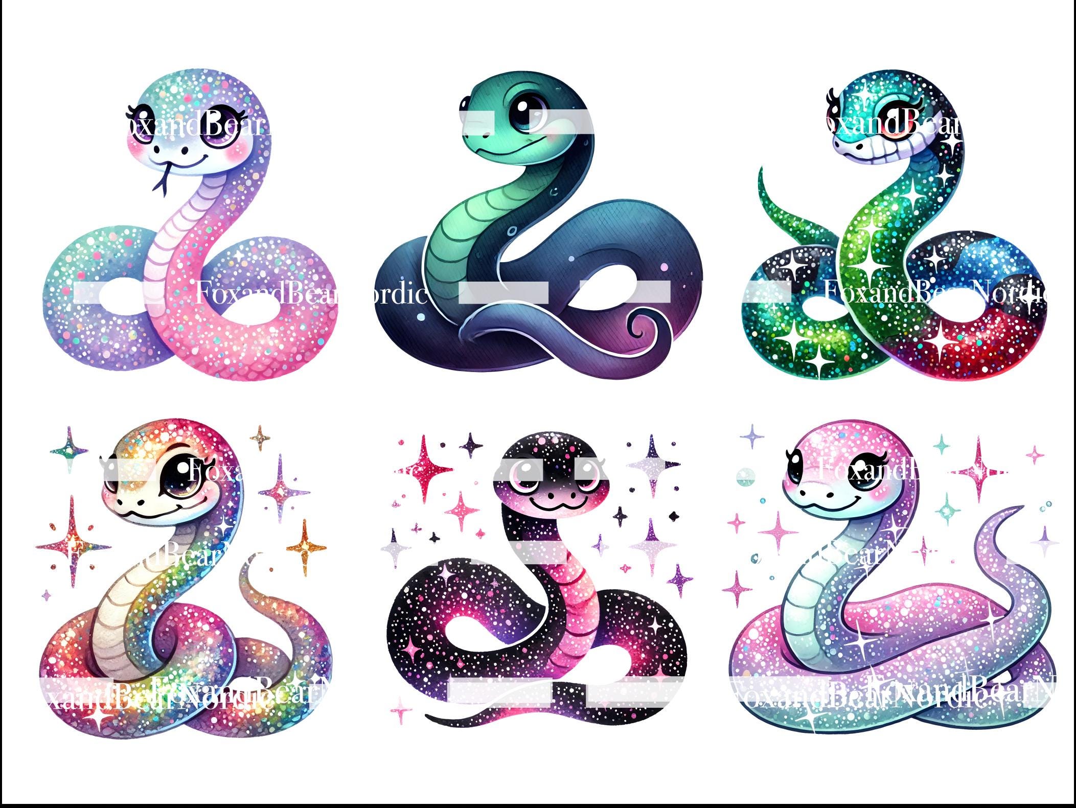 Cute Snake Clipart Animal Clipart PNG Chinese New Year Kids Clipart Baby Snake PNG Watercolor Clipart Watercolor Clip Art Commercial Use image 9