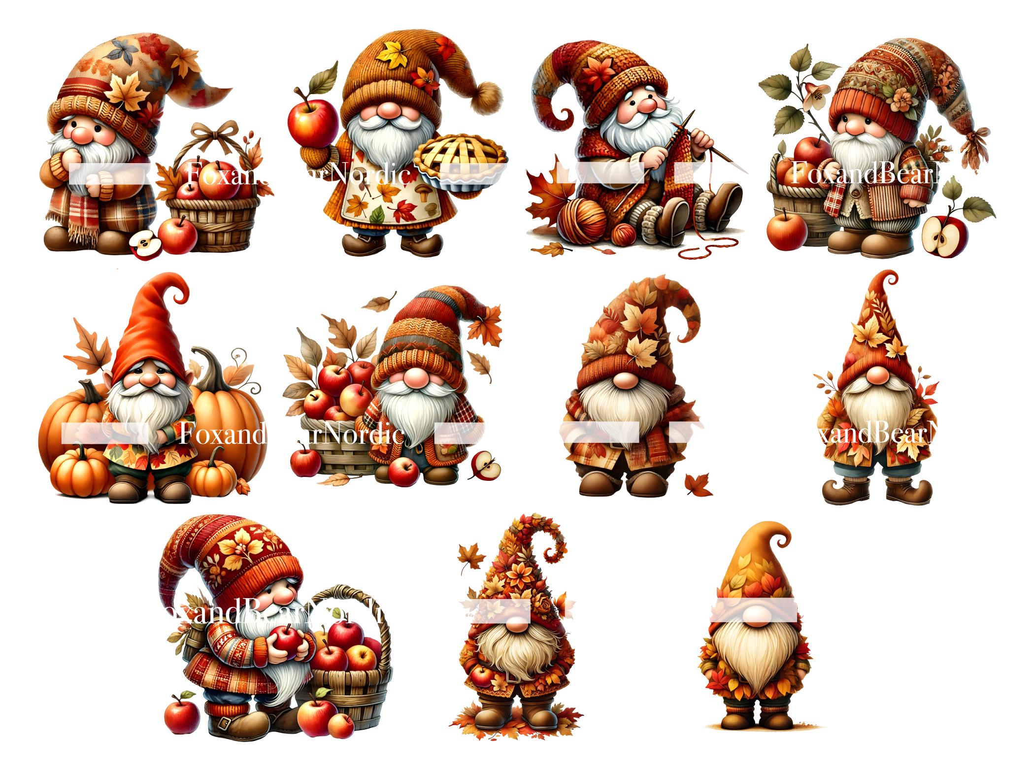 Watercolor Fall Gnome Clipart Autumn Gnome PNG Thanksgiving Gnome Clip Art Pumpkin Pie Clipart Pumpkin Spice Gnome Clip Art Commercial Use image 5