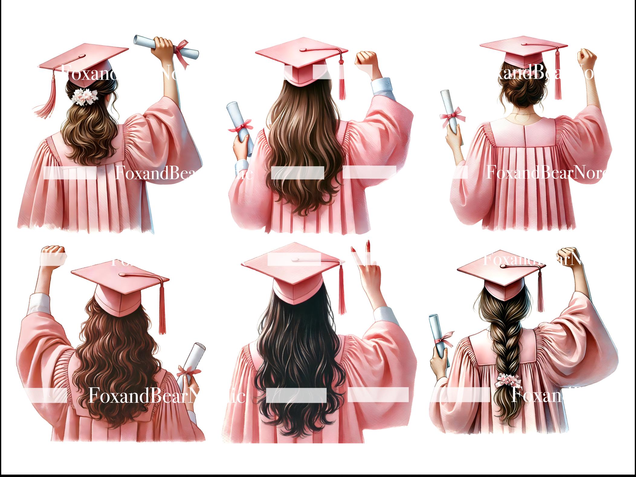Watercolor Graduation PNG Doctor Graduation Clipart Graduation Girl PNG Graduation Cap Mexican Grad Clipart Senior 2026 PNG Commercial Use image 6