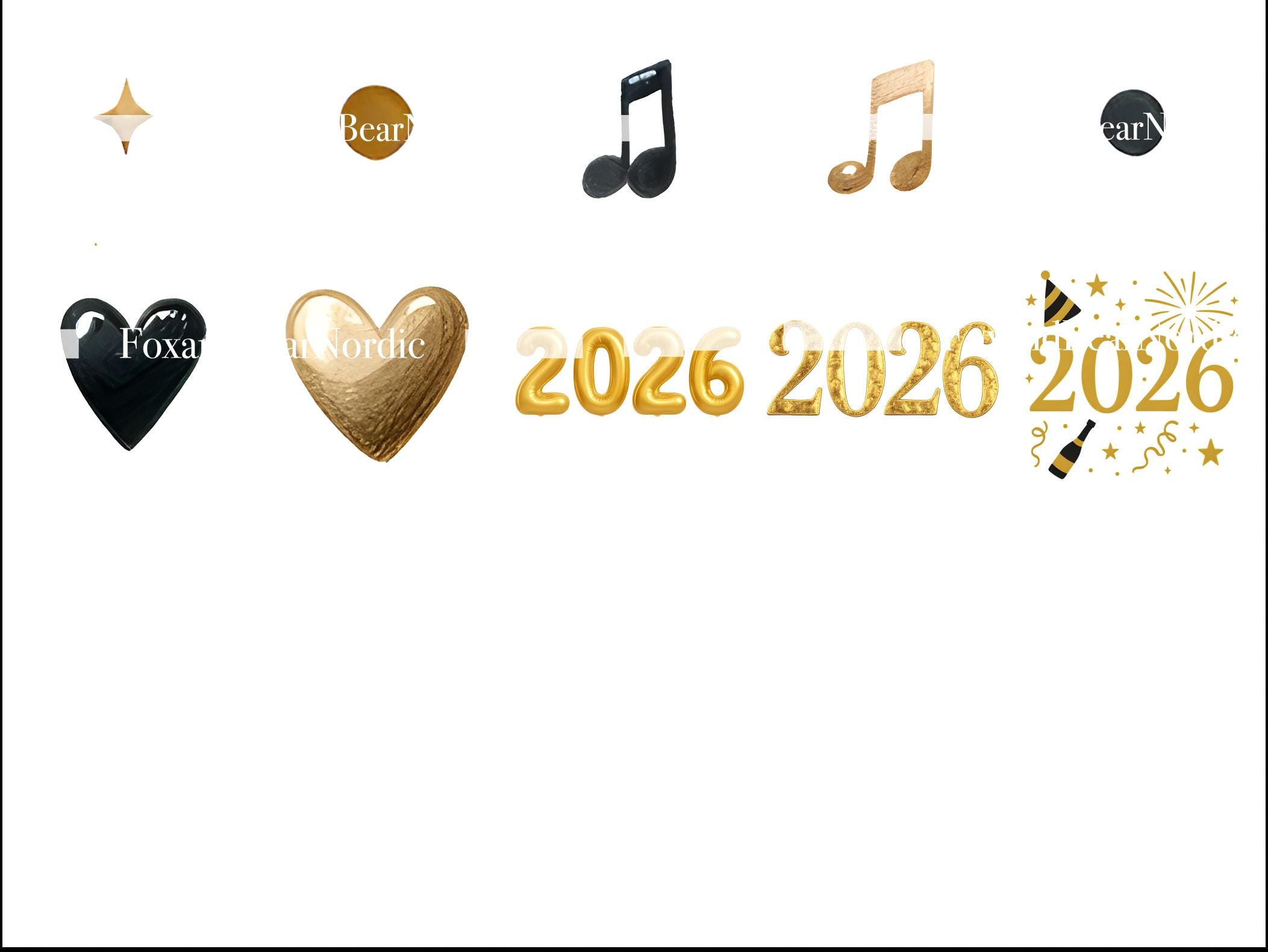 New Years PNG Digital Stickers Fireworks PNG 2026 PNG Balloon Clipart Watercolor Clipart Commercial Use Watercolor Clip Art Digital Download image 8