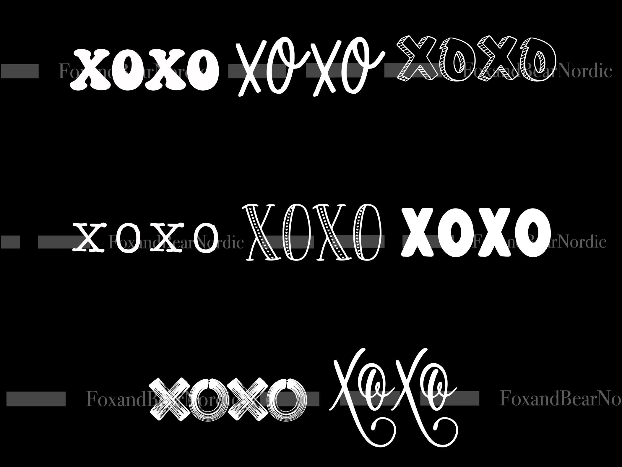 XOXO Valentines Day Clipart: Watercolor Hearts, Lips (PNG Digital Stickers) image 6