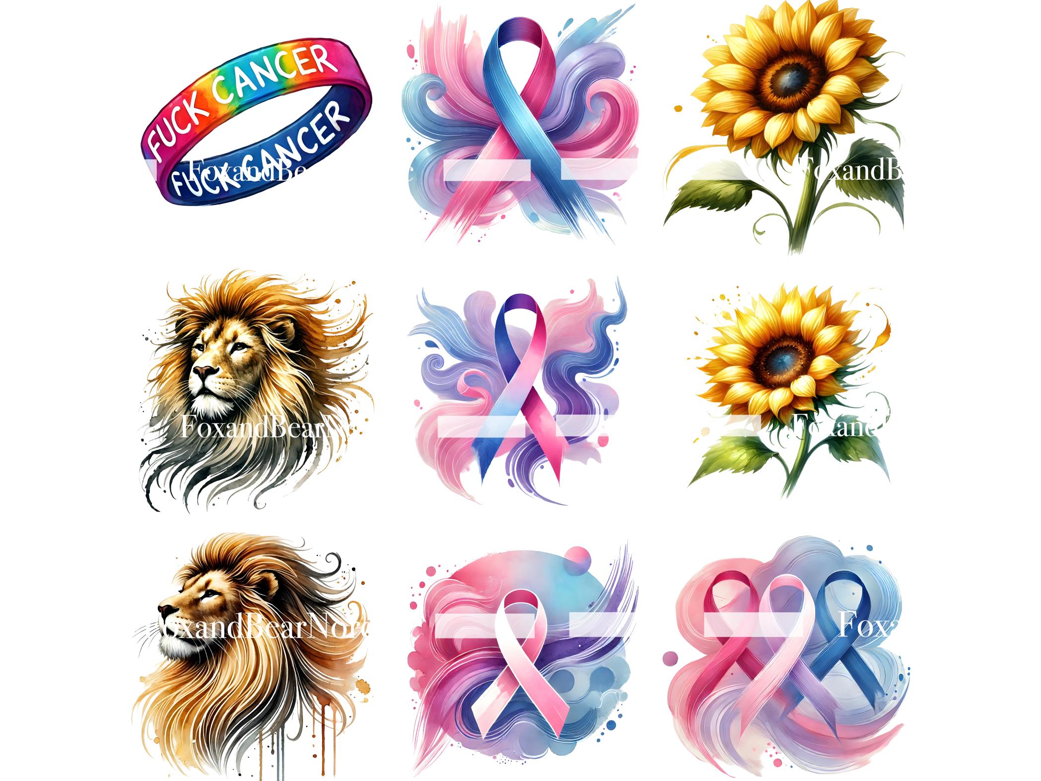 Cancer Awareness PNG Tackle Breast Cancer PNG Fuck Cancer Survivor PNG Hope Pink Ribbon Clipart Blue Ribbon Breast Cancer Art Commercial Use image 8