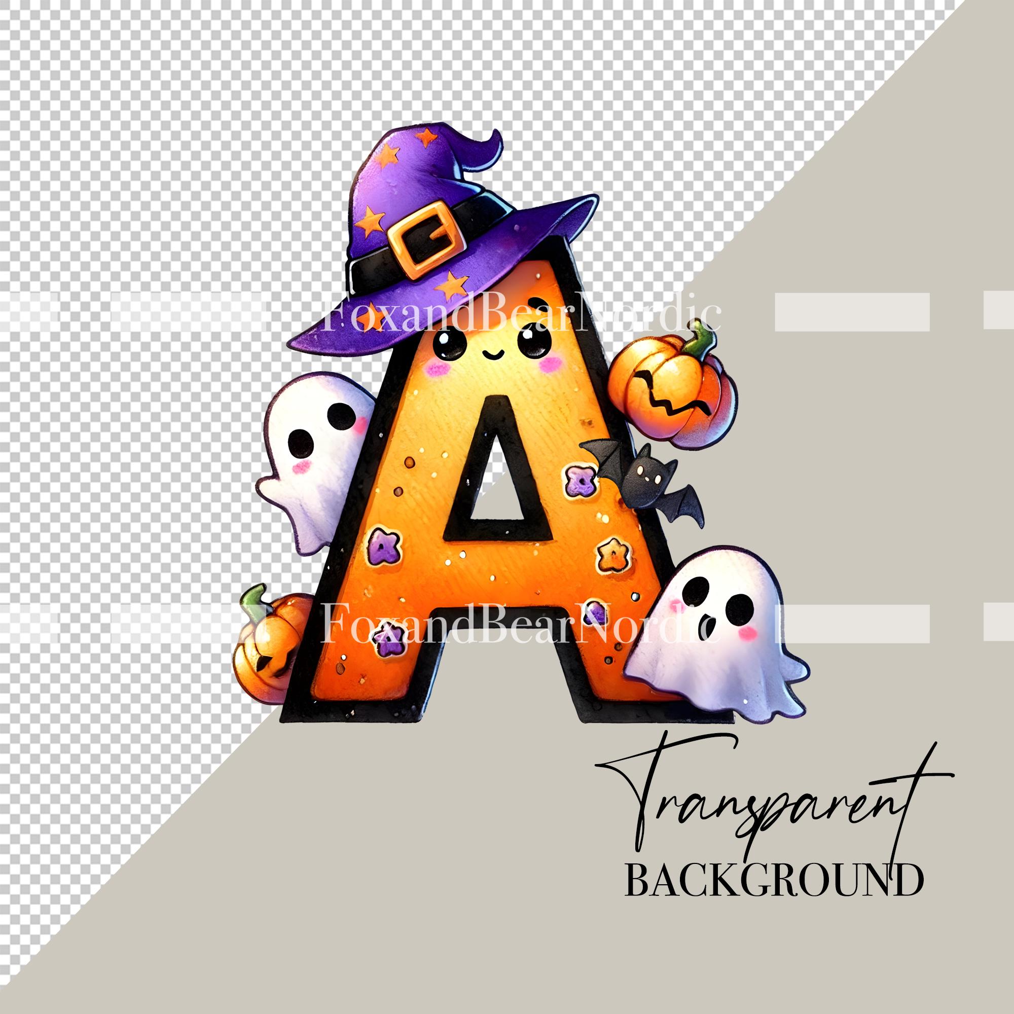 Halloween Font Doodle Letters PNG Halloween Alphabet Halloween Letter PNG Doodle Alphabet Pumpkin Letters Boo Horror Scary Commercial Use image 3