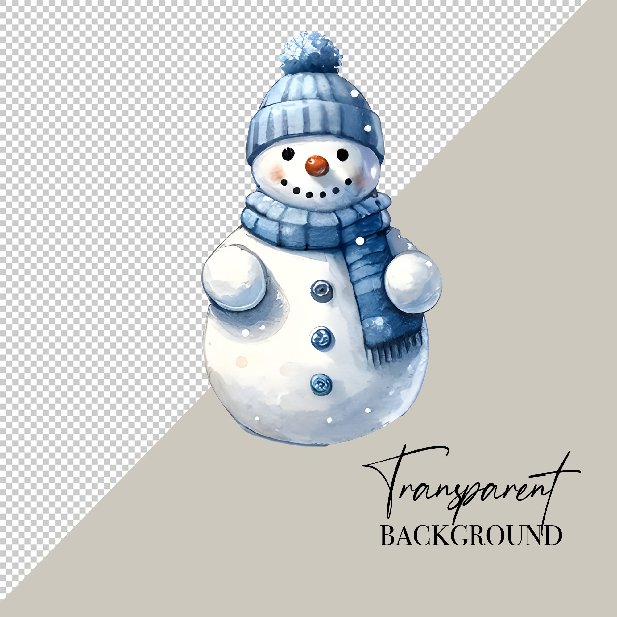 Snowman Clipart Snowman PNG Watercolor Clipart Winter PNG Commercial Use Watercolor Clip Art Winter Clipart PNG Digital Stickers Download image 3