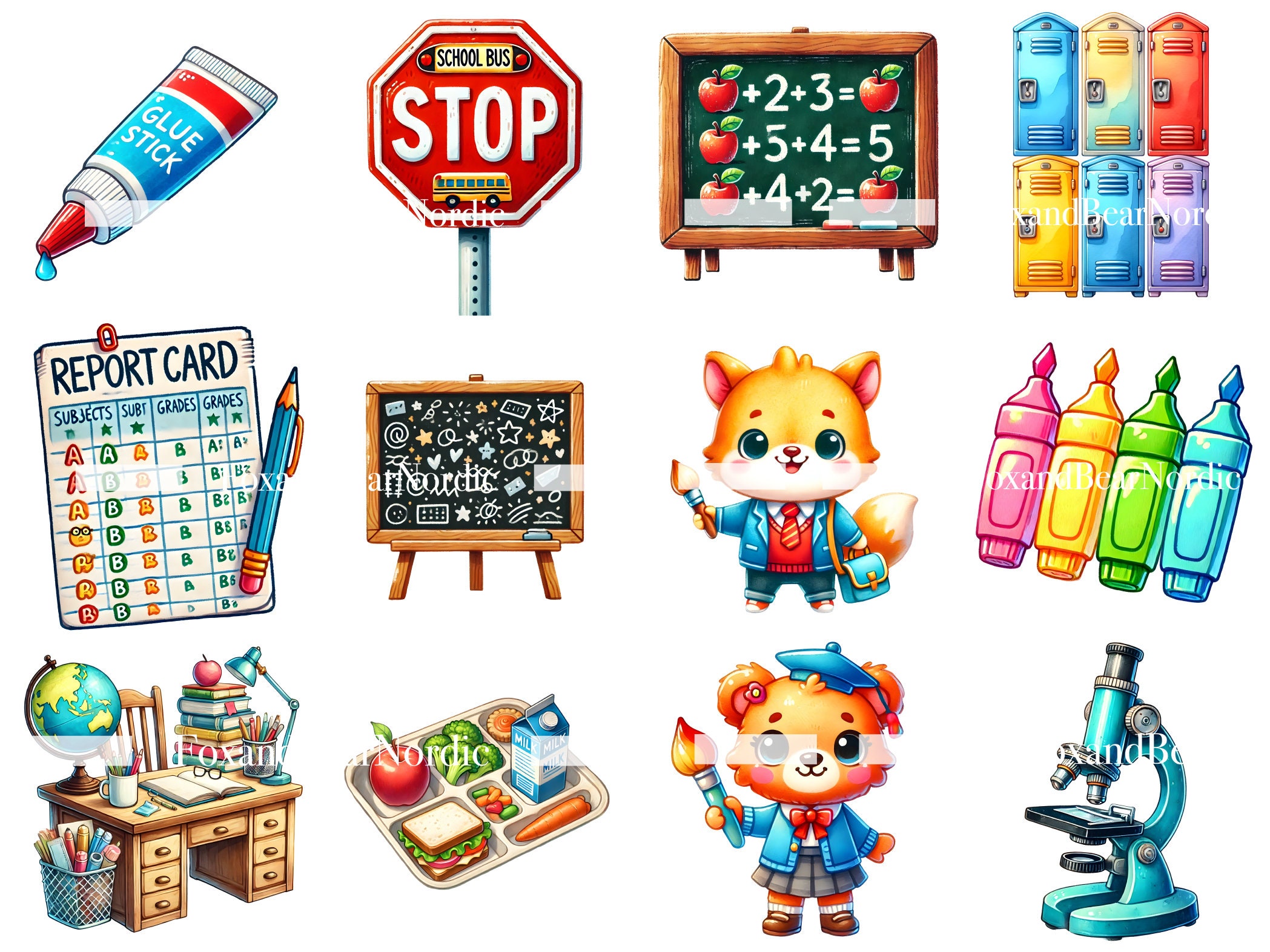 Back To School Clipart Crayon Clipart First Grade PNG First Day of School Graphics Teacher Clipart Apple Clipart School Kids Commercial Use image 6