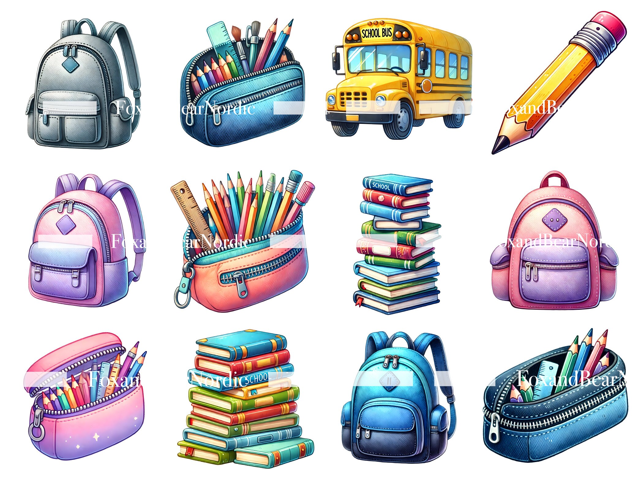 Back To School Clipart Crayon Clipart First Grade PNG First Day of School Graphics Teacher Clipart Apple Clipart School Kids Commercial Use image 4
