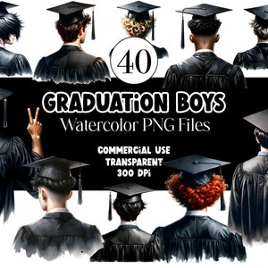 Graduación de acuarela PNG Graduación de doctor Clipart Graduación 2024 Clipart Gorro de graduación Clipart Graduación masculina Uso comercial 2025