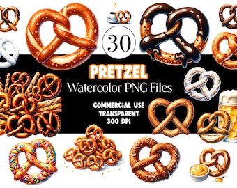 Aquarell Brezel Clipart Brezeln Essen Clipart Schokolade Brezeln Aquarell Clipart Aquarell Clip Art Digital Download Kommerzielle Nutzung