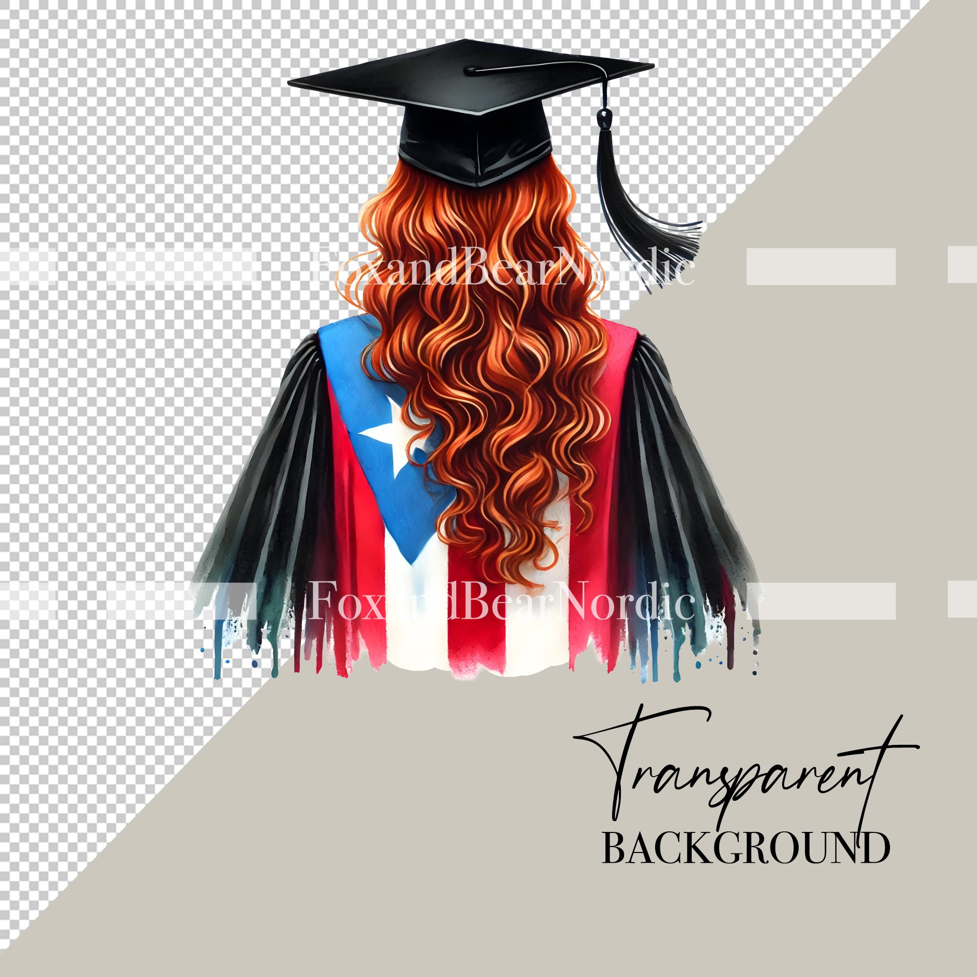 Puerto Rican Graduation PNG Graduation Clipart Graduation Girl PNG Clipart for Graduation Cap Topper Puerto Rican Flag Puerto Rico PNG 2026 image 3