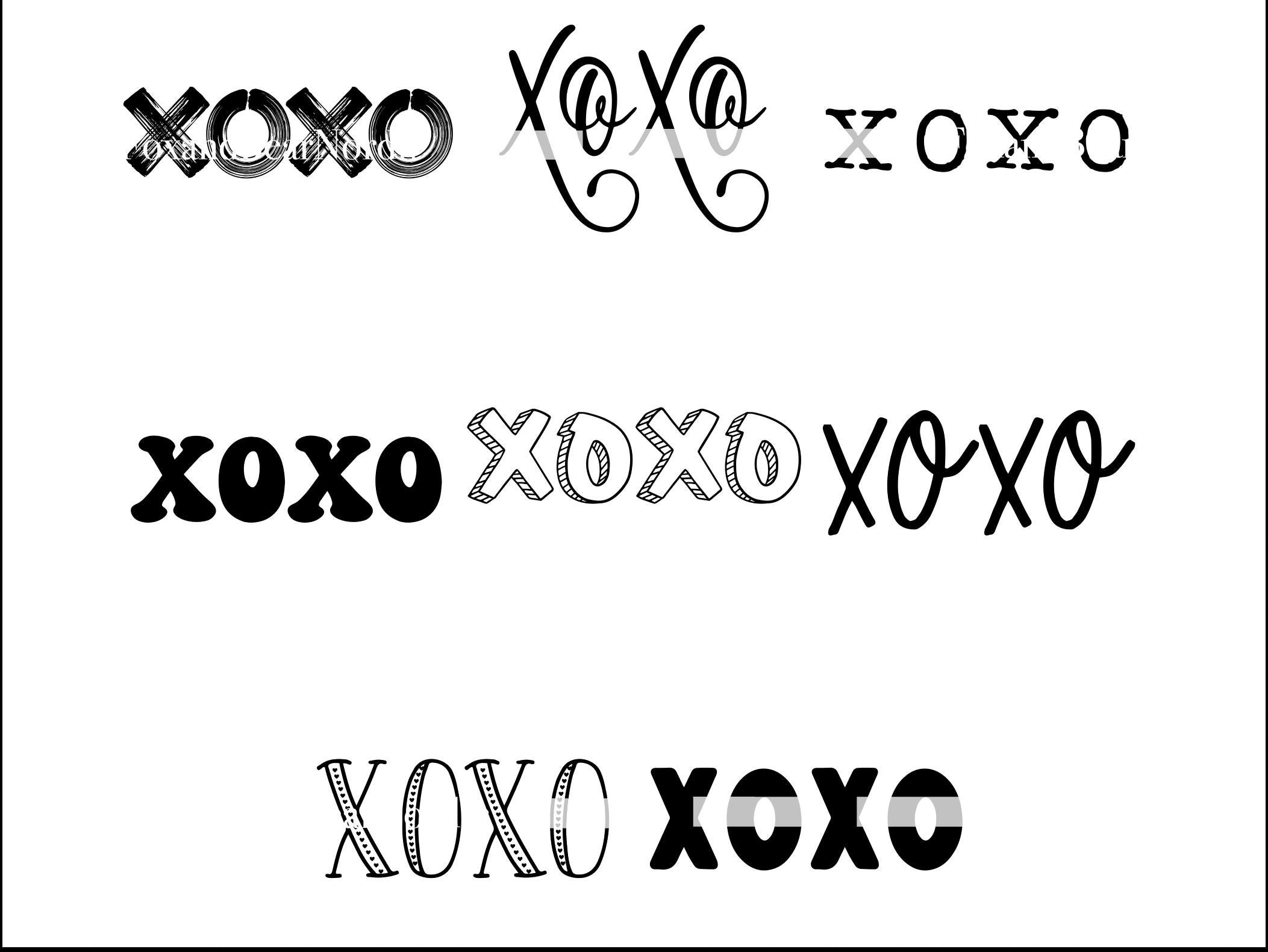 XOXO Valentines Day Clipart: Watercolor Hearts, Lips (PNG Digital Stickers) image 7