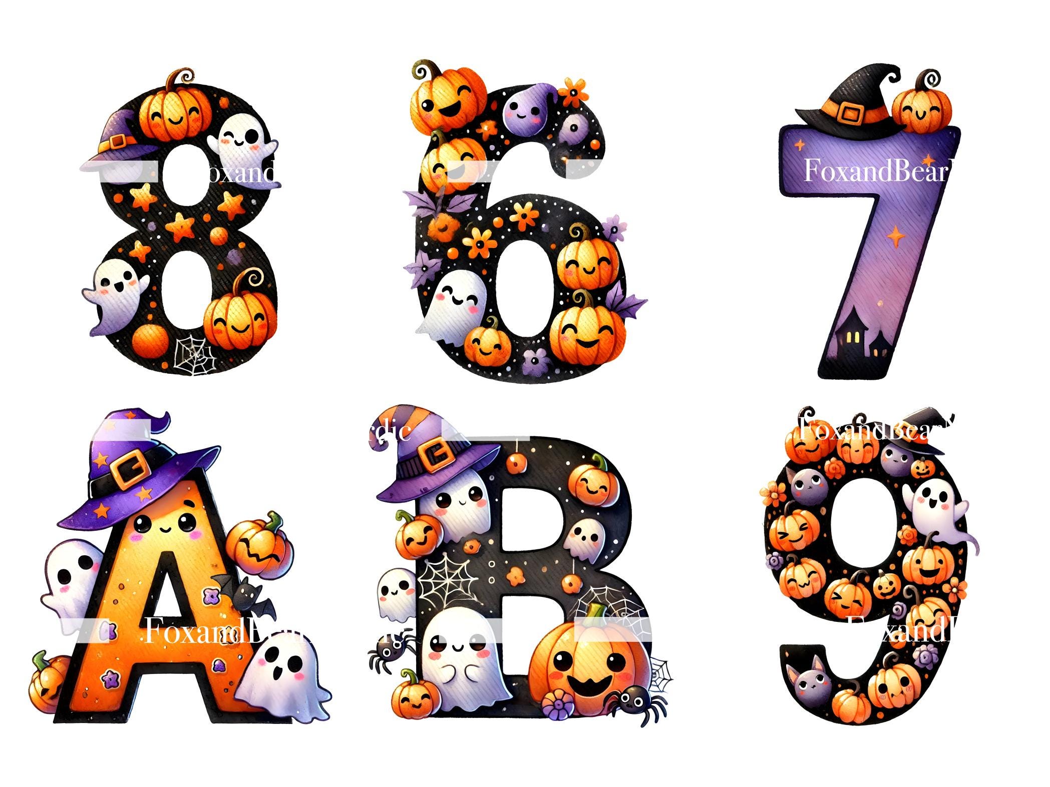Halloween Font Doodle Letters PNG Halloween Alphabet Halloween Letter PNG Doodle Alphabet Pumpkin Letters Boo Horror Scary Commercial Use image 5
