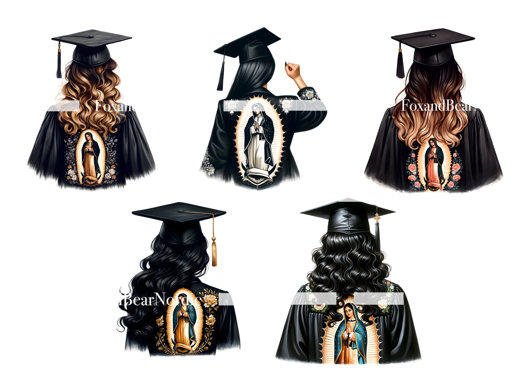 Mexican Graduation PNG Graduation Clipart Graduation Girl PNG Clipart for Mexican  Graduation Cap Topper Mexican Flag Virgen De Guadalupe image 4