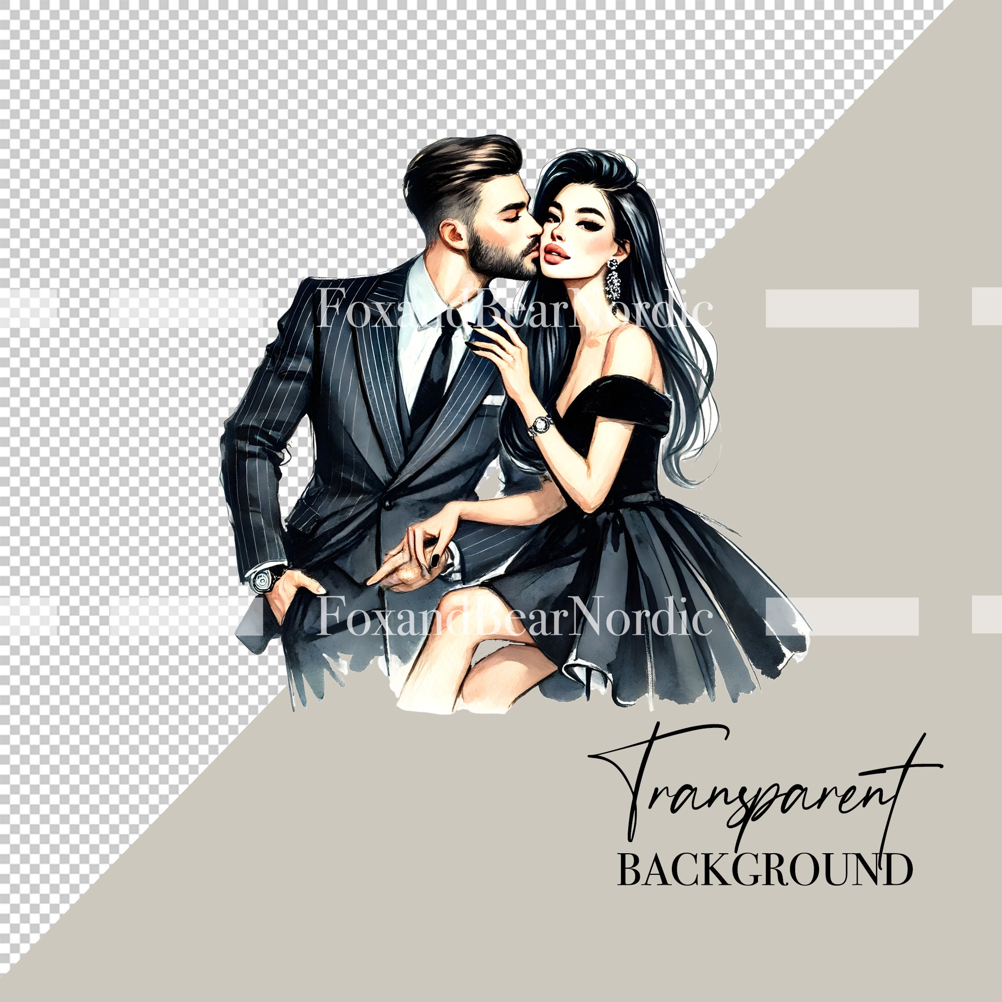 Watercolor Couple Clipart Valentine Clipart Valentine Couple PNG Couple Clipart PNG Watercolor Clipart Watercolor Clip Art Commercial Use image 3