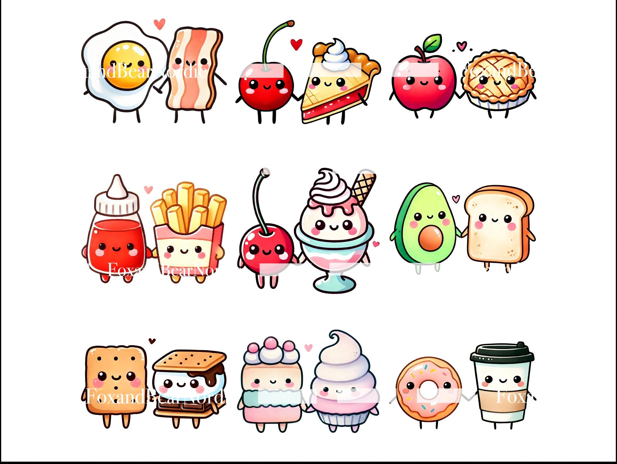 Cute Kawaii Valentine Clipart Couple Clipart You Are The To My Valentine Couple PNG Watercolor Clipart Salsa To My Nacho Galentines Gift PNG image 5