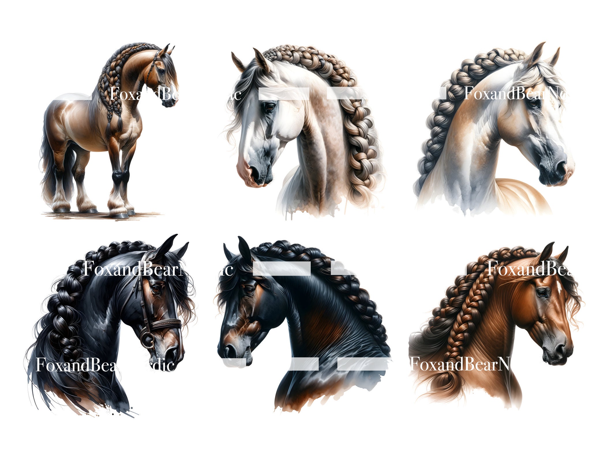 Watercolor Horse Clipart Horse Illustration Horse PNG Running Horse Animal Clipart PNG Watercolor Clipart Watercolor Clip Art Commercial Use image 7